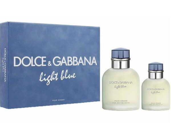 DOLCE & GABBANA LIGHT BLUE POUR HOMME GIFT SET 125ML SPRAY EAU DE TOILETTE + 40ML SPRAY EAU DE TOILETTE