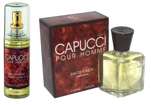 CAPUCCI POUR HOMME 100ML SPRAY EAU DE TOILETTE + 100ML DEODORANTE