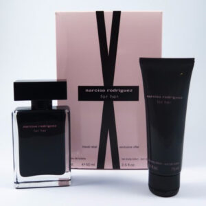 NARCISO RODRIGUEZ FOR HER GIFT SET 50ML SPRAY EAU DE TOILETTE + 75ML BODY LOTION