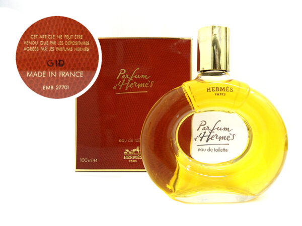 HERMES PARFUM D'HERMES 100ML EAU DE TOILETTE SPLASH OLD VERSION lotto GID Ref.6650 emb.27701